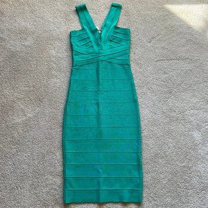 Bebe Green Dress XS
